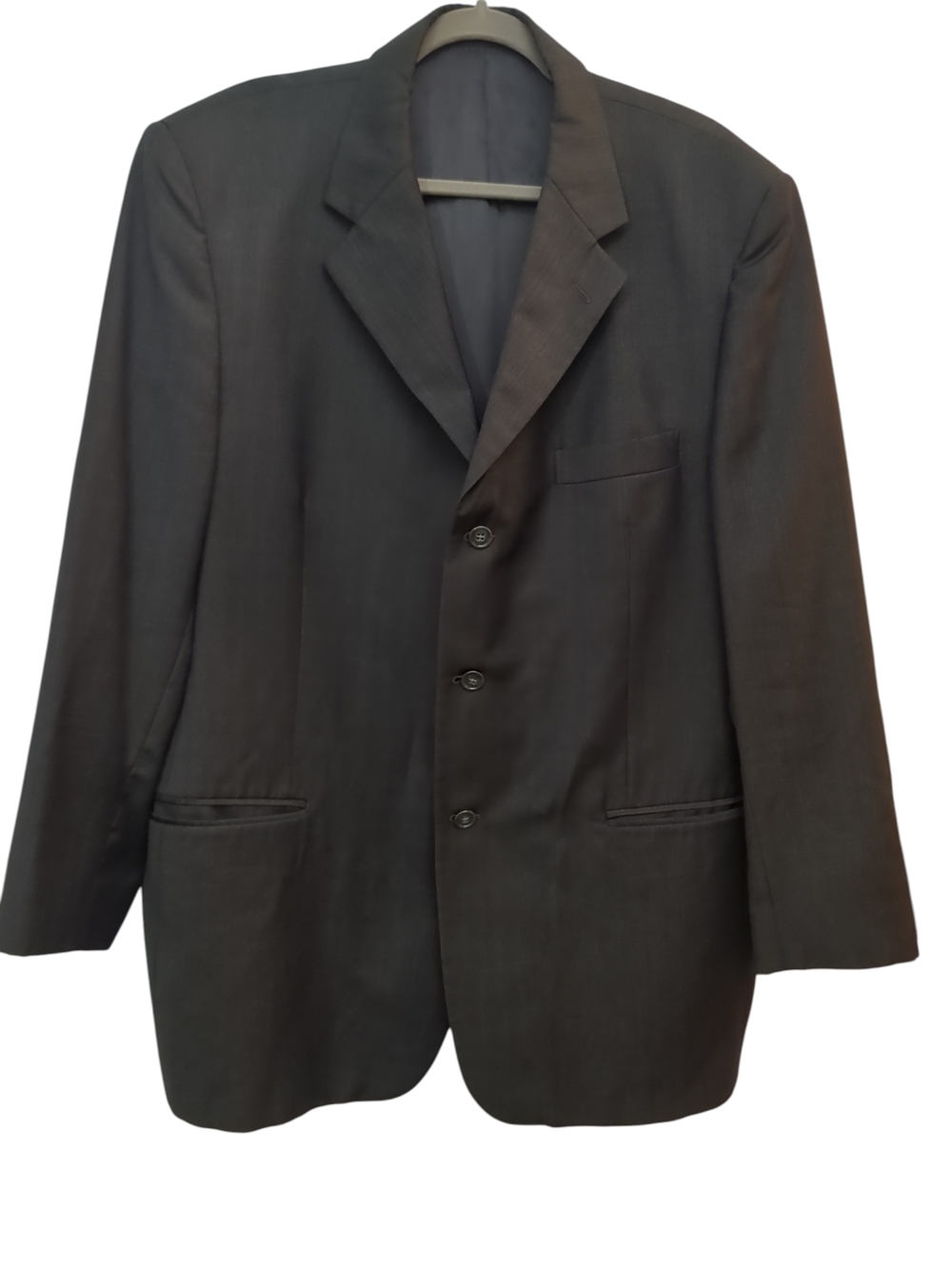 Zino 100% Italian Wool Blazer 44R Dark Gray Classic Sport Coat Made in Italy